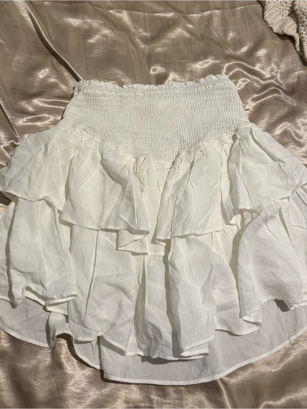White Ruffle Skirt